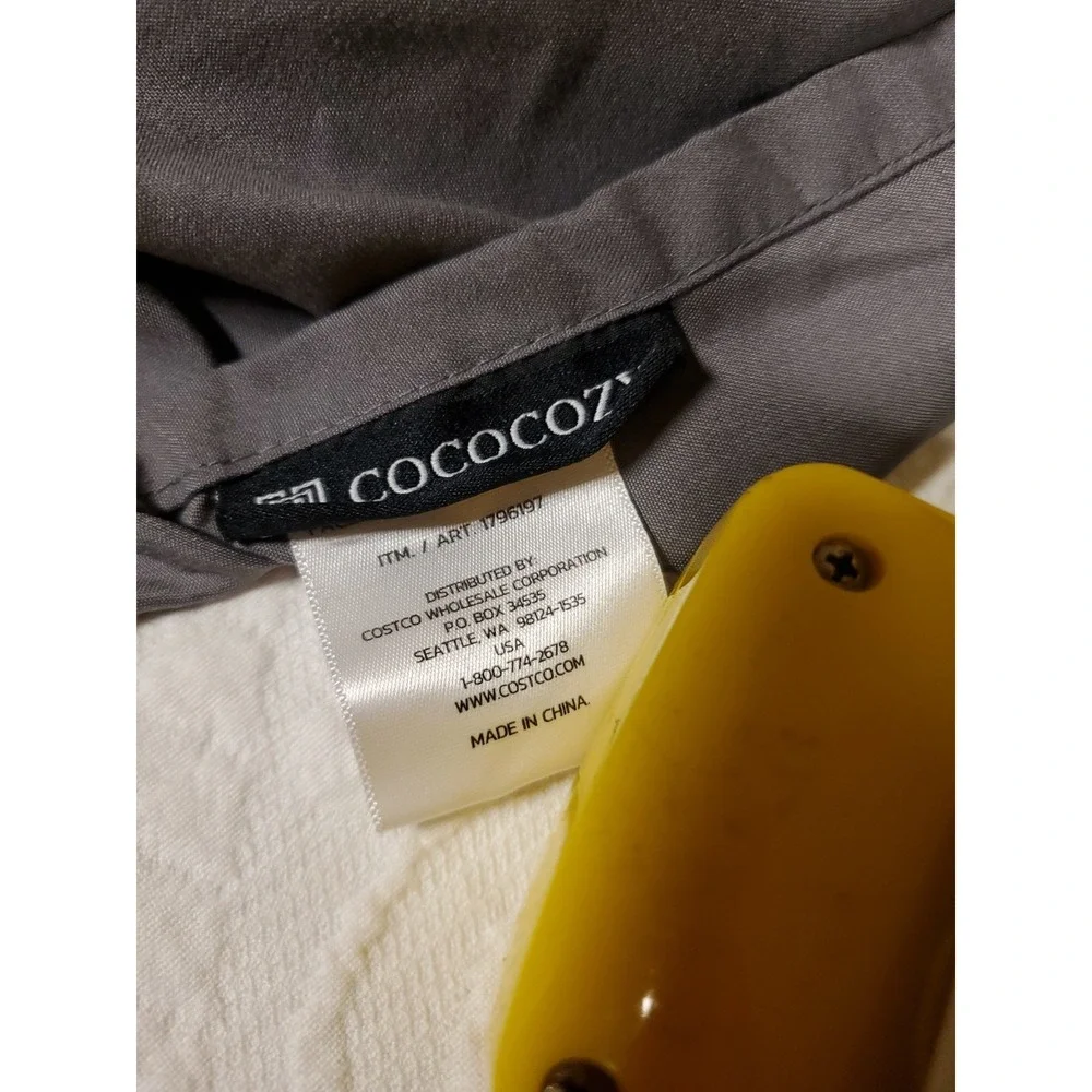 Cococozy 2 Pillow Cases‎ Plush Bouclé Textured King Size Gray EUC